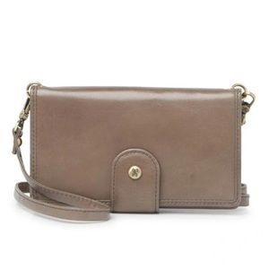 NWT Hobo International Apollo Leather Crossbody Mini Bag Phone Case Shadow